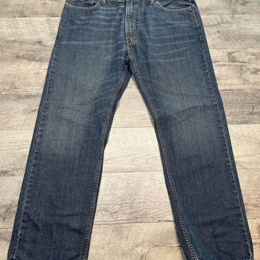 Levis Denim Jeans Mens 40x31 Blue 505 Straight Relaxed Classic Cowboy Western